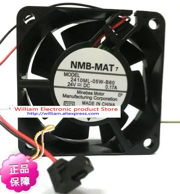 Новый оригинальный осевой охлаждающий вентилятор NMB 2410ML 05W B60 60*25 мм DC24V 0.17A ABB