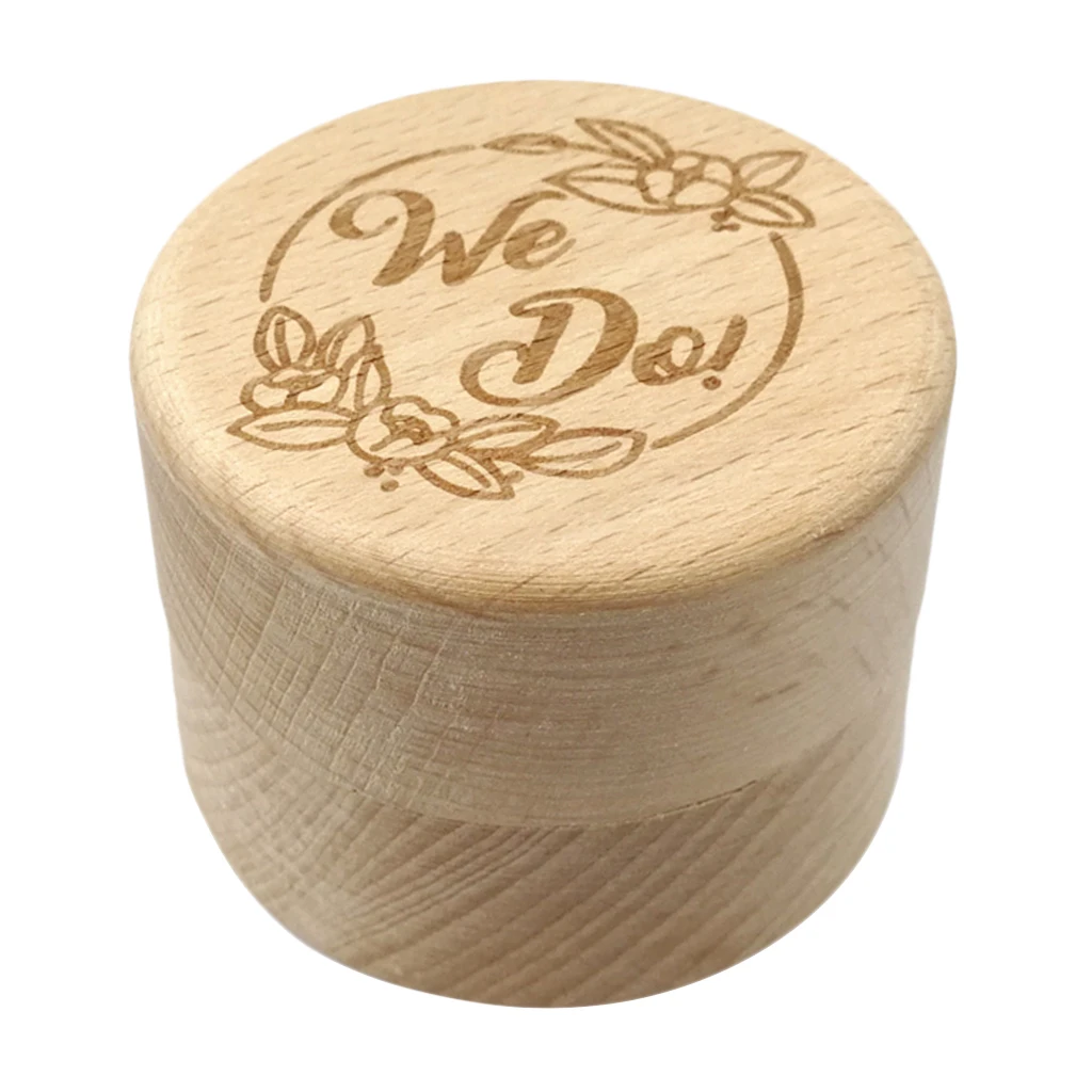 Wooden Ring Box Personalized Rustic Wedding with Delicate Pattern Letters for Earrings Necklace Jewelry Gifts | Украшения и