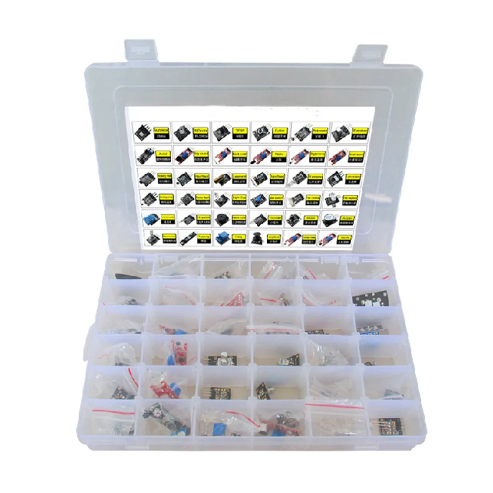 37 в 1 коробка Сенсор модуль комплект для Arduino начало небольшой пассивный звуковой