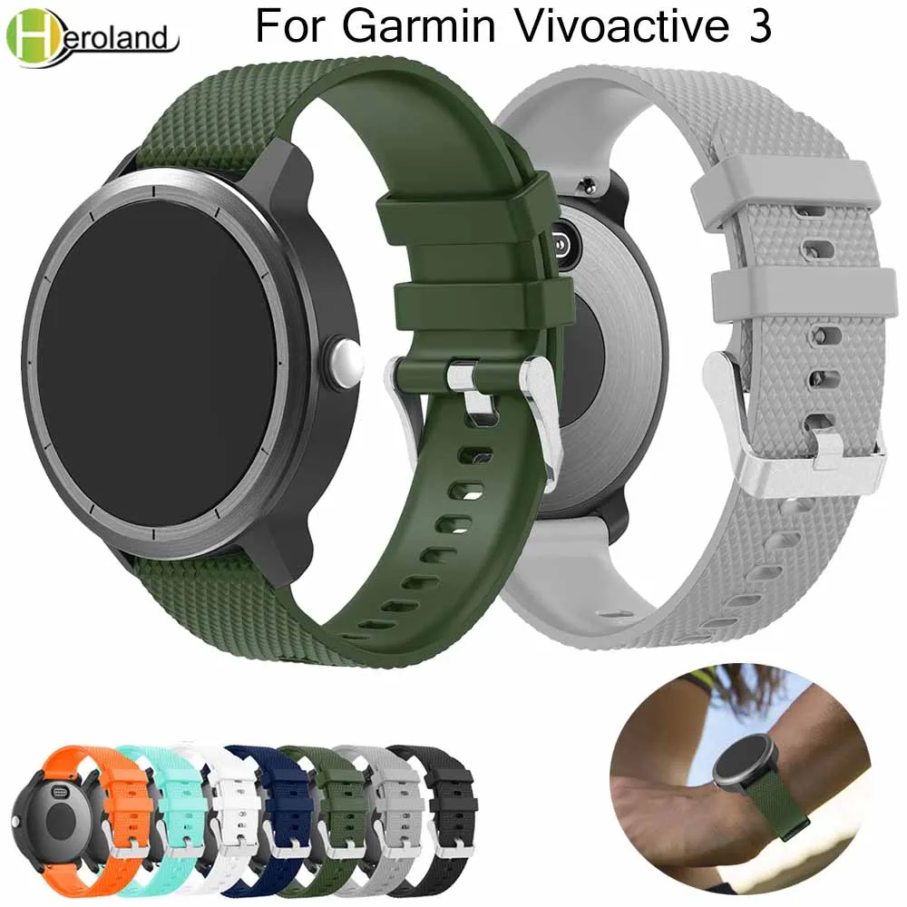 

Цветной мягкий силиконовый сменный ремешок для часов Garmin Vivoactive3 Vivomove HR смарт-браслет для Garmin Vivoactive 3 band