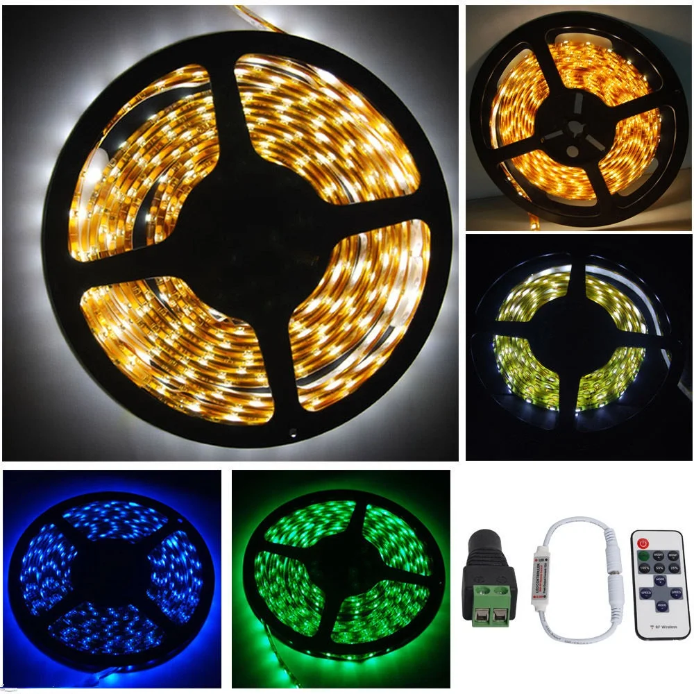 

DC12V LED strip 5630 flexible light 60LEDs/m 5m IP65 Waterproof SMD 5630 LED Strip Light with RF IR control