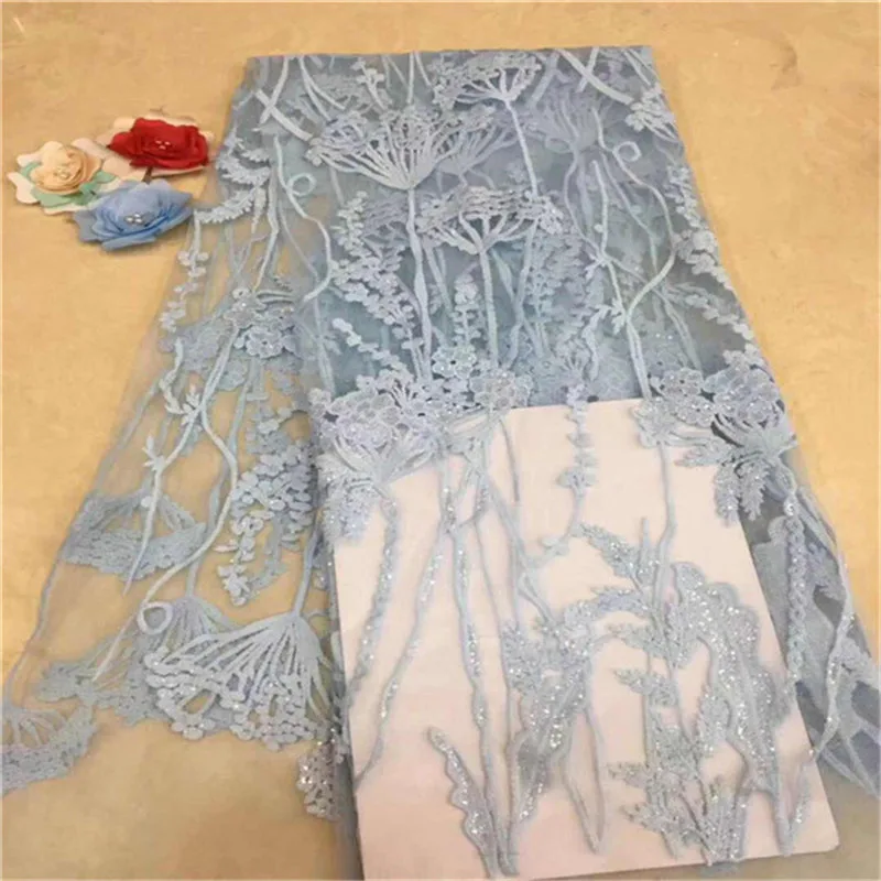 

Best Quality Nigerian Laces Fabrics High Quality Tulle African Laces Fabric For Wedding African French Tulle Lace With Sequins