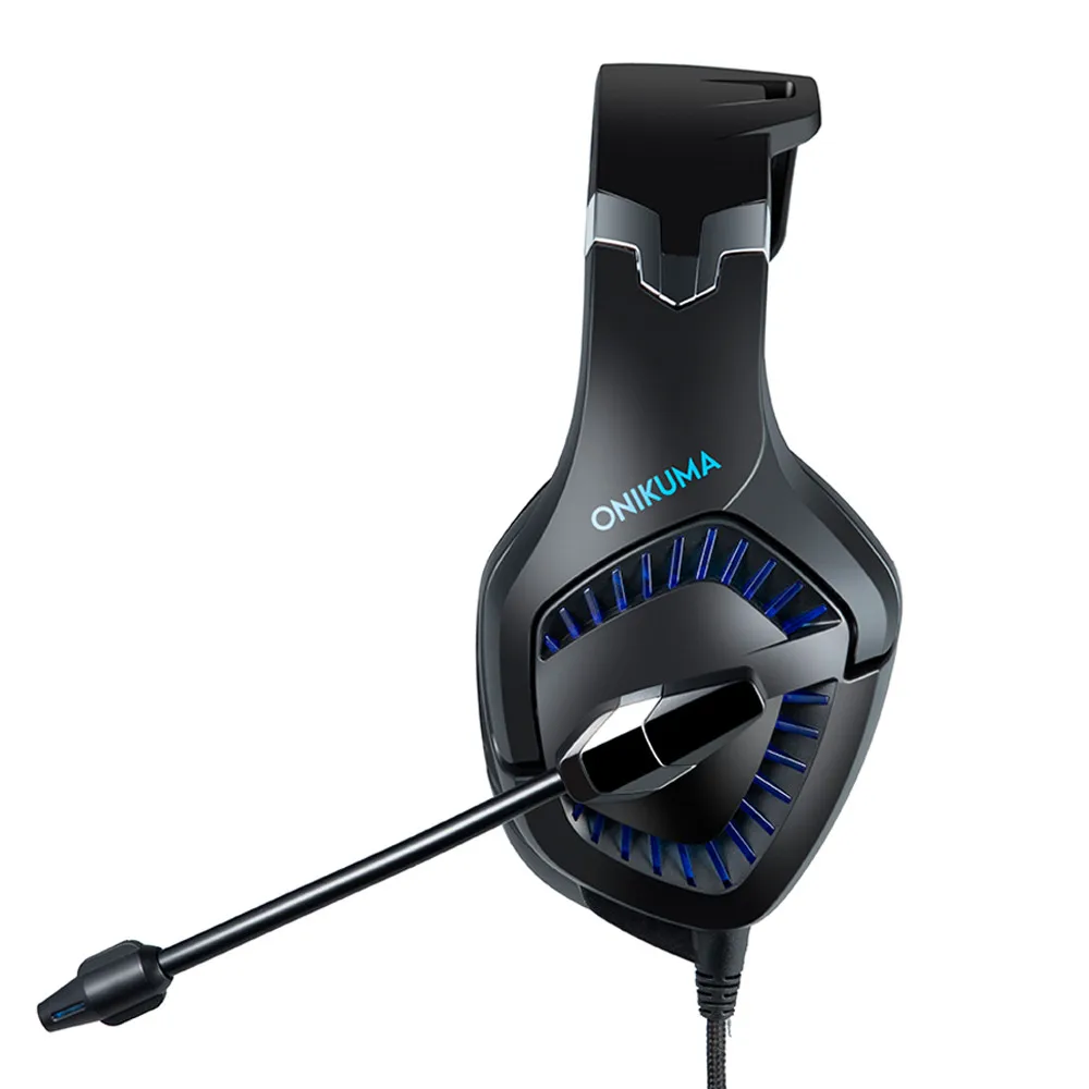 ONIKUMA K1 Pro PS4 игровая гарнитура ПК стерео наушники с гарнитурой шлем с микрофоном светодиодный светильник для нового Xbox One ноутбука планшета мобильного
