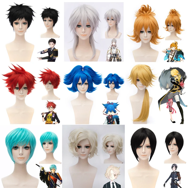 

(Alice-Wig 027) Heat Resistant Fiber Hairpiece Synthetic Hair Wig Anime Touken Ranbu Online Cosplay Wig