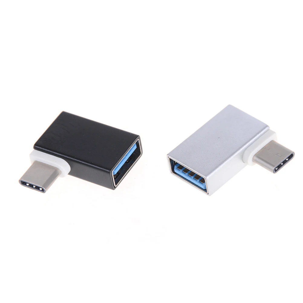 1 шт. Type C к USB 3 0 Женский OTG конвертер данных 90 градусов для Macbook Android Phone|Переходники