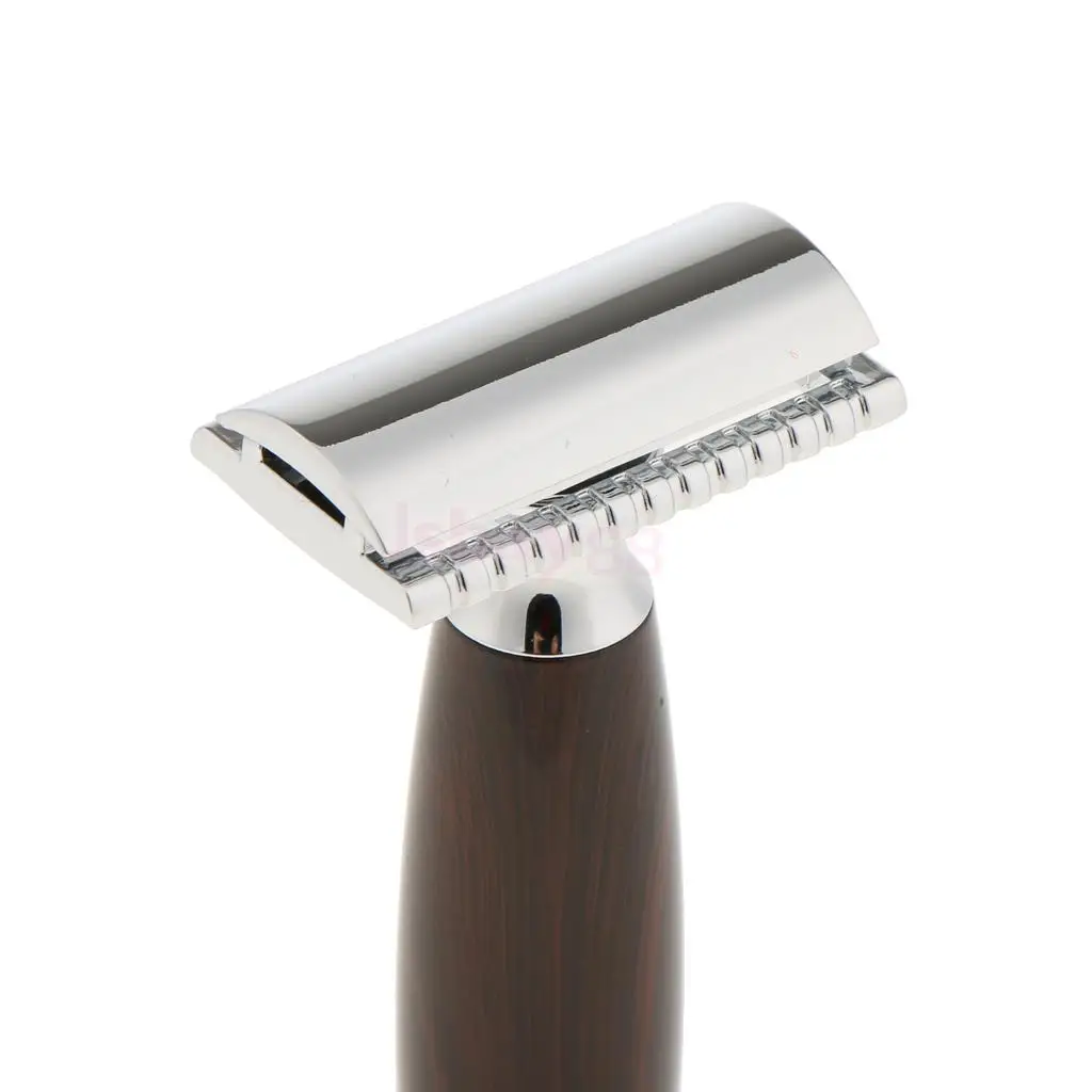 Мужская классическая бритва с двойными краями и деревянной ручкой|classic shaver|double