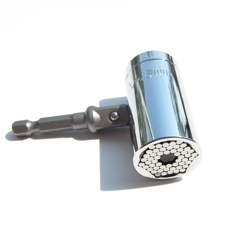 Spanner Grip Multi Function Universal Ratchet Socket 7-19mm Power Drill Adapter Car Hand Tools Repair Kit Wrench |