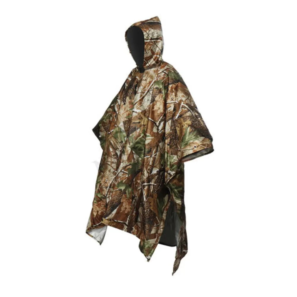 Camouflage Многофункциональный Цельный Дождевик Пончо накидка брезент для кемпинга пеших прогулок - Цвет: Camouflage