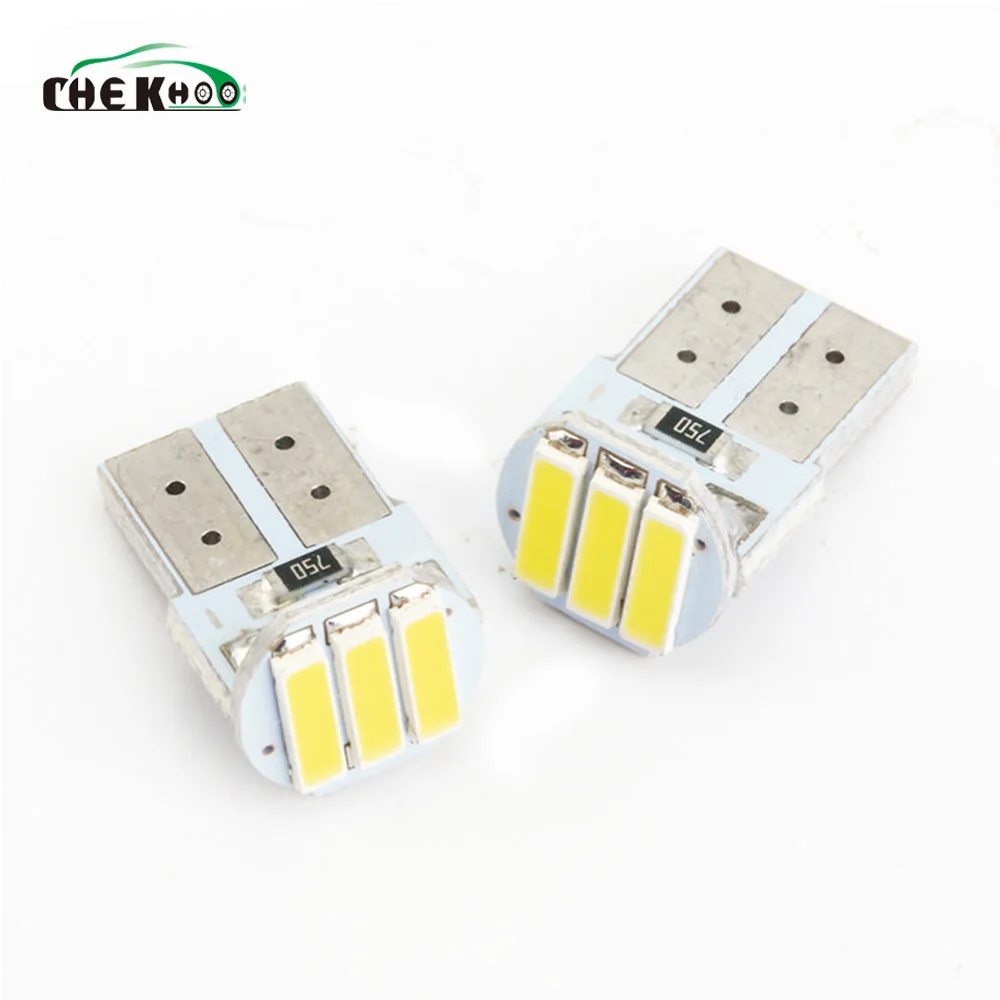 100 шт. автомобильный светильник T10 3smd 7020 светодиодные лампы для чтения