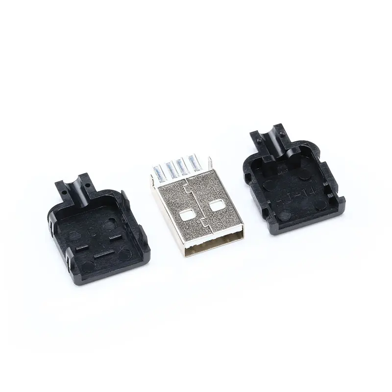 10 шт. 4 контактный разъем типа A Мама и папа с черной пластиковой крышкой USB (5 + 5