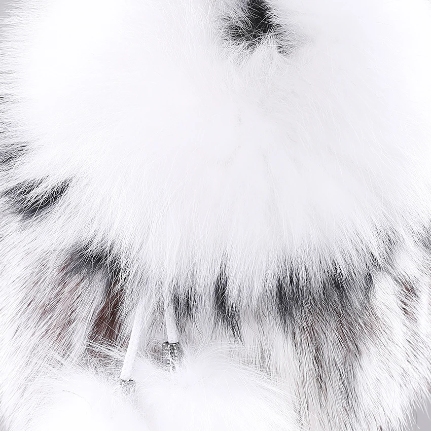 ICYMI Women's Elastic Knitted Hats Real Mink Fur Beanies with Fox Pom handmade Winter Cap Russian Hat for Women | Аксессуары для