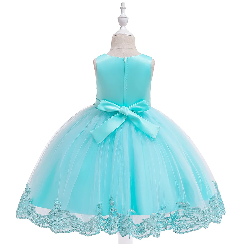 

Hot Sale Ballgown Lace Princess Flower Girl Dresses 2021 Tulle First Communion Dress For Little Girl