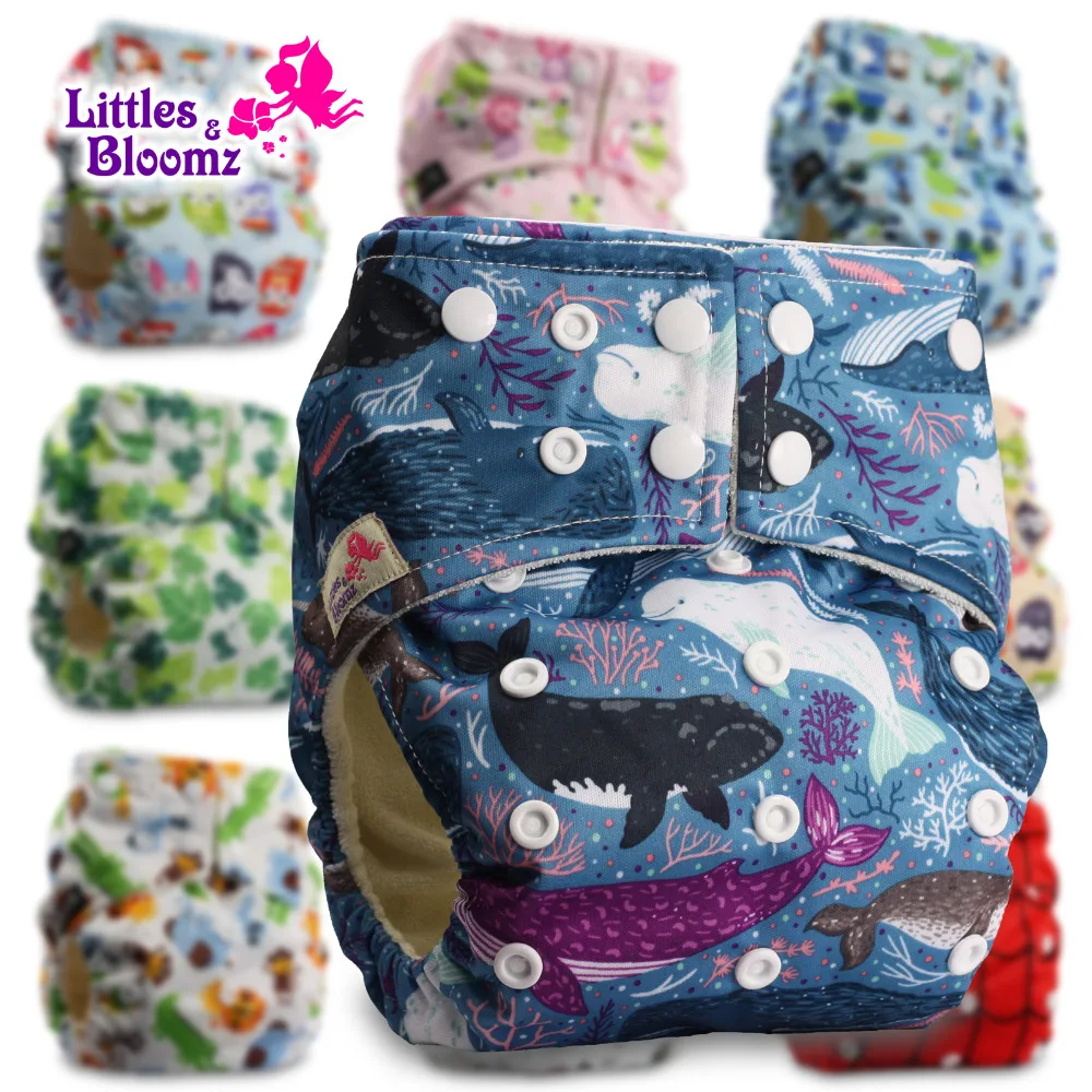 [Littles&ampBloomz] BAMBOO Washable Cloth Nappy Baby Diaper Pocket Cover Wrap Reusable Diapers One Size | Мать и ребенок