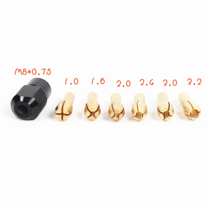 Мини патроны QWORK 1 0 3 2 мм для сверлильного станка Dremel 7 шт. набор зажимов аксессуары