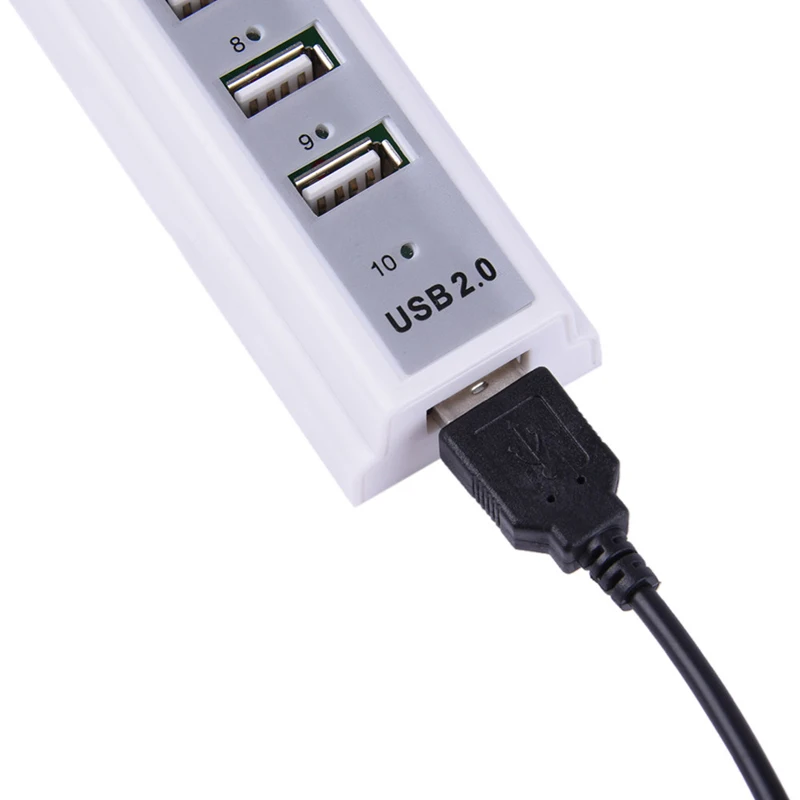 Штепсельная Вилка EU/US 10 портов USB 2 0 концентраторы с AC питания компьютера
