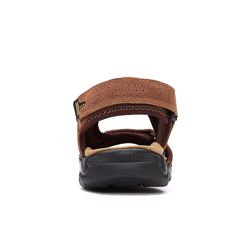 PINSV/обувь мужские пляжные сандалии из натуральной кожи Мужская Летняя обувь