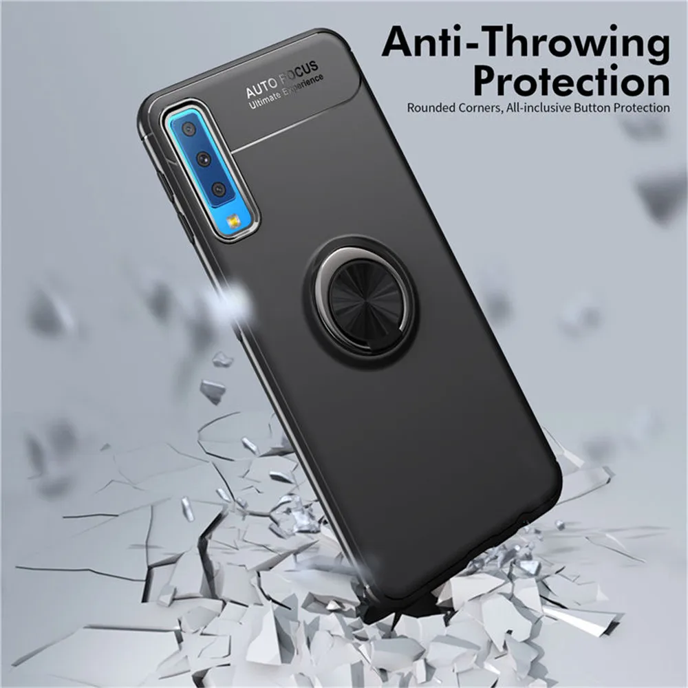 VRSDES для Samsung Galaxy A7 2018 чехол A750 держатель с кольцом на палец Мягкая силиконовая