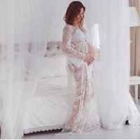 off white matenity gown photo shoot maternity photography props lace dresses floor length lace maternity maxi dress see through