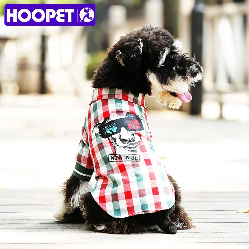 Футболка HOOPET Puppy одежда для собак с двумя ногами тонкая летняя клетка питомцев