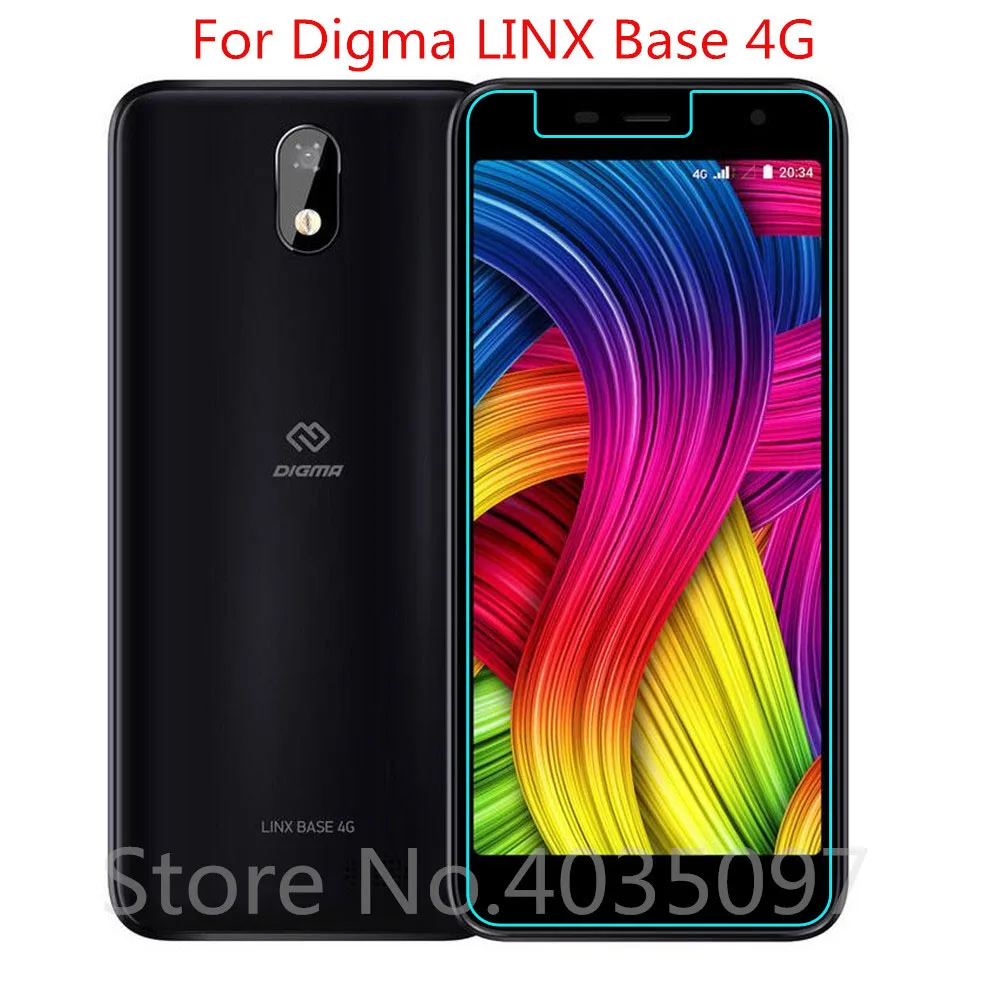 Закаленное стекло премиум класса 9H для Digma LINX Base 4G защита экрана закаленная
