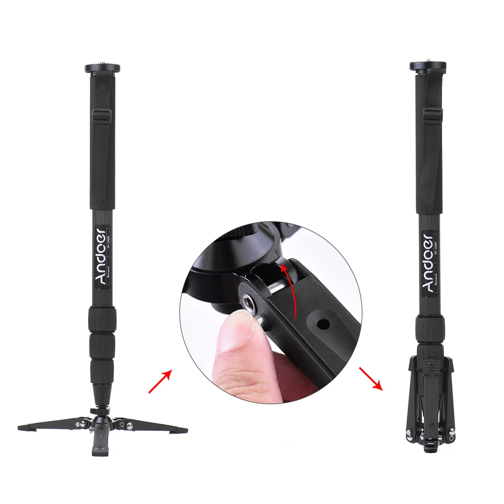Портативный штатив Andoer из углеродного волокна для камеры монопод цифровой