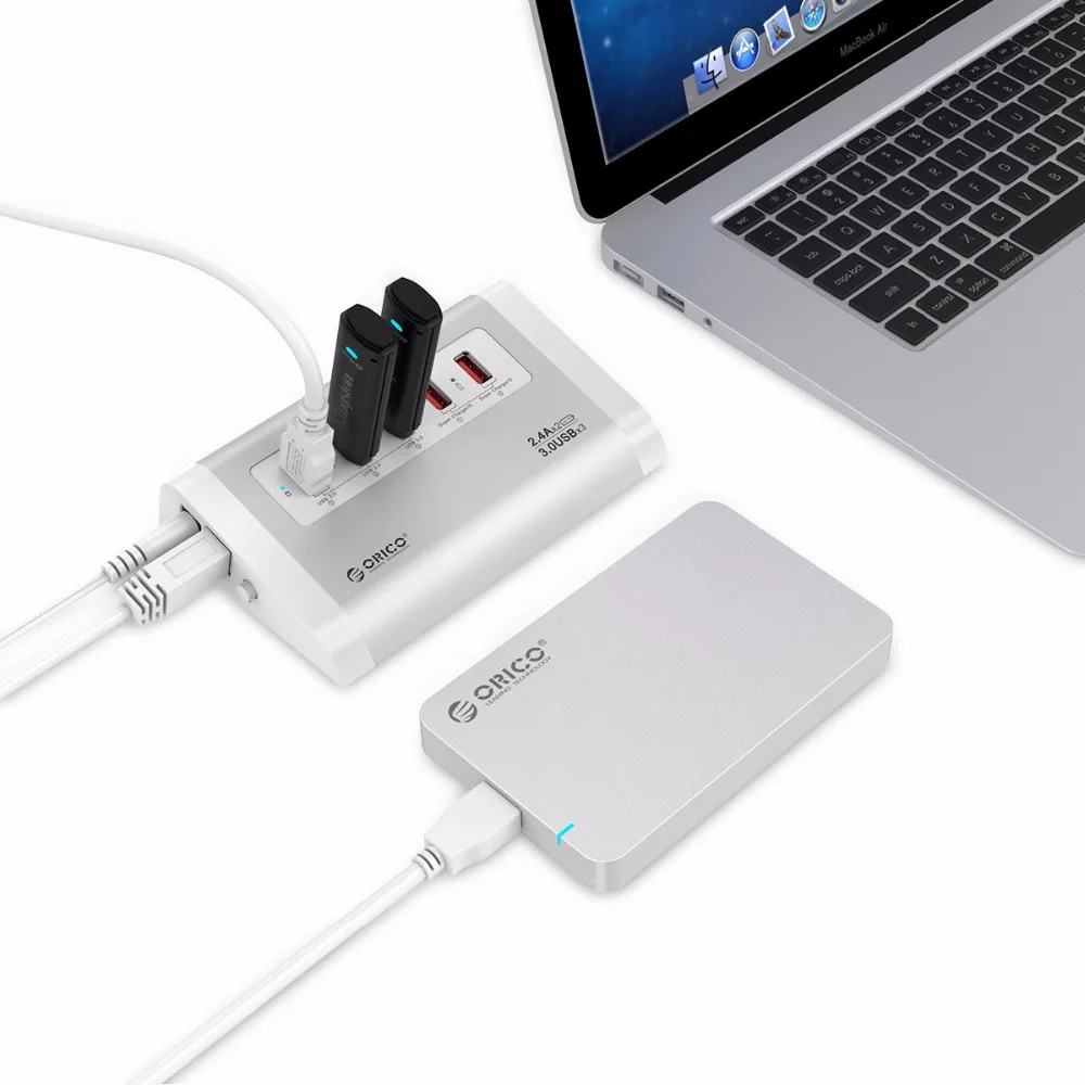 USB Концентратор ORICO на 3 порта с 2 портами 5 Гбит/с|usb3.0 hub|orico usb3.0hub usb3.0 |
