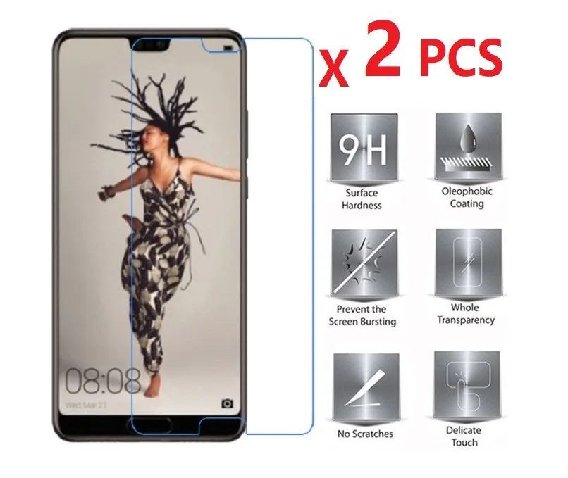 2 шт. для huawei P20 Pro P20Plus протектор экрана из закаленного стекла 2.5D 0 26 мм 9H Защита от