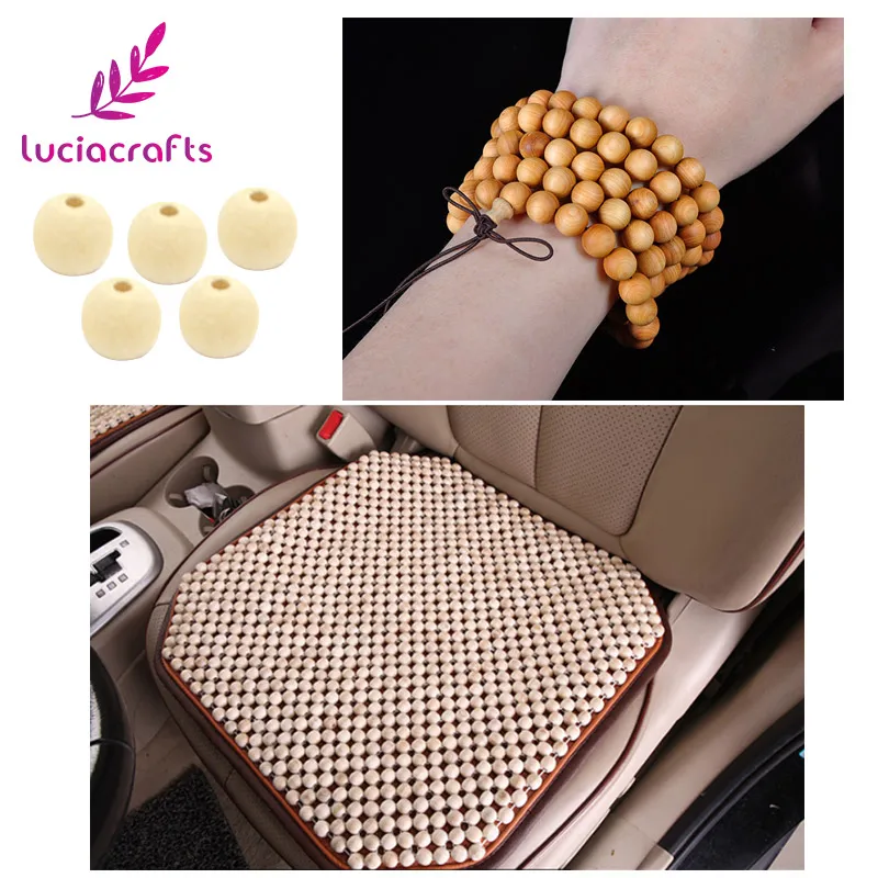Lucia Crafts 8/10/12/15 мм натуральные круглые деревянные бусины Сделай Сам ручной работы