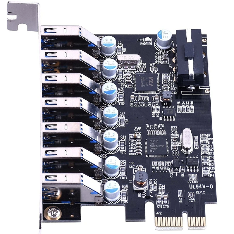 7 портовая карта расширения Superspeed USB 3 0 PCI E Express с 4 контактным разъемом питания 5 В