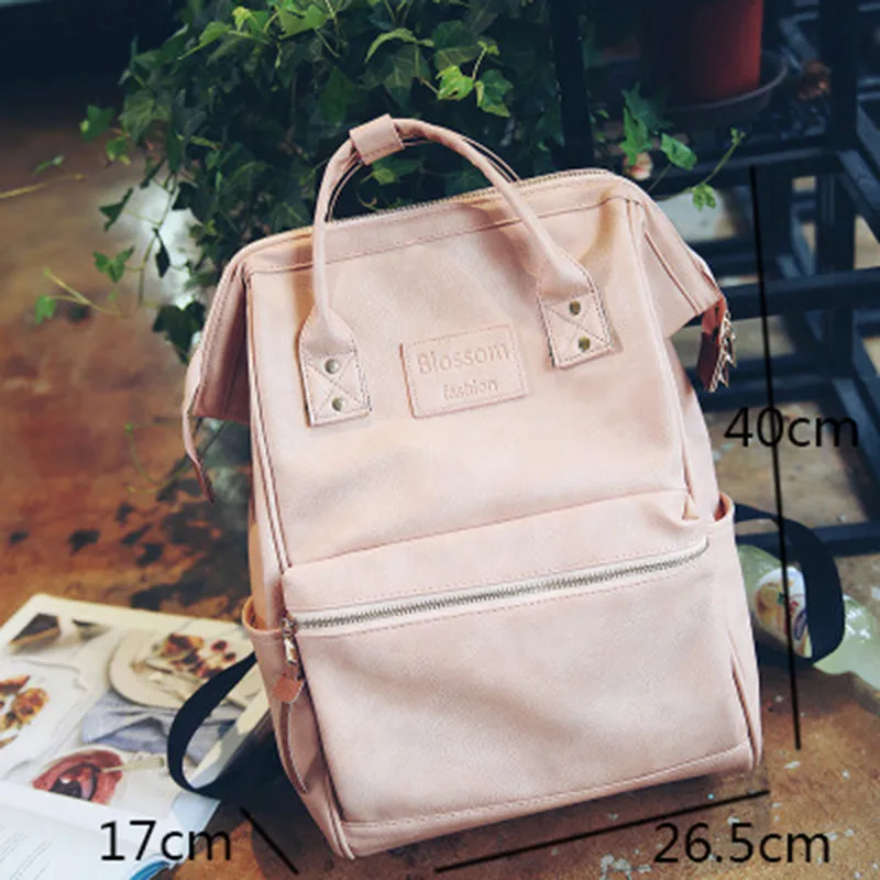 pink Модный женский кожаный рюкзак, Молодежный корейский стиль, сумка на плечо для ноутбука, школьные сумки для девочек-подростков, Mochila Rugzak Sac A Dos - Цвет: pink