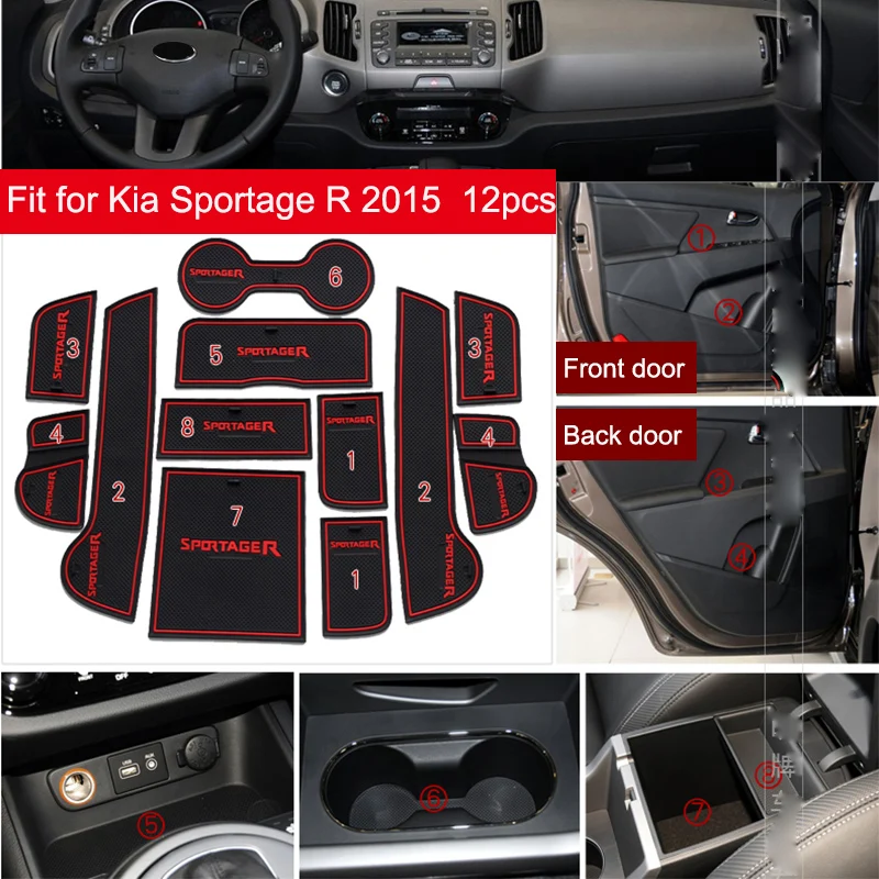 Для Kia Sportage R 2011 2012 2013 2014 2015 затворный слот подкладка Салонные подложки