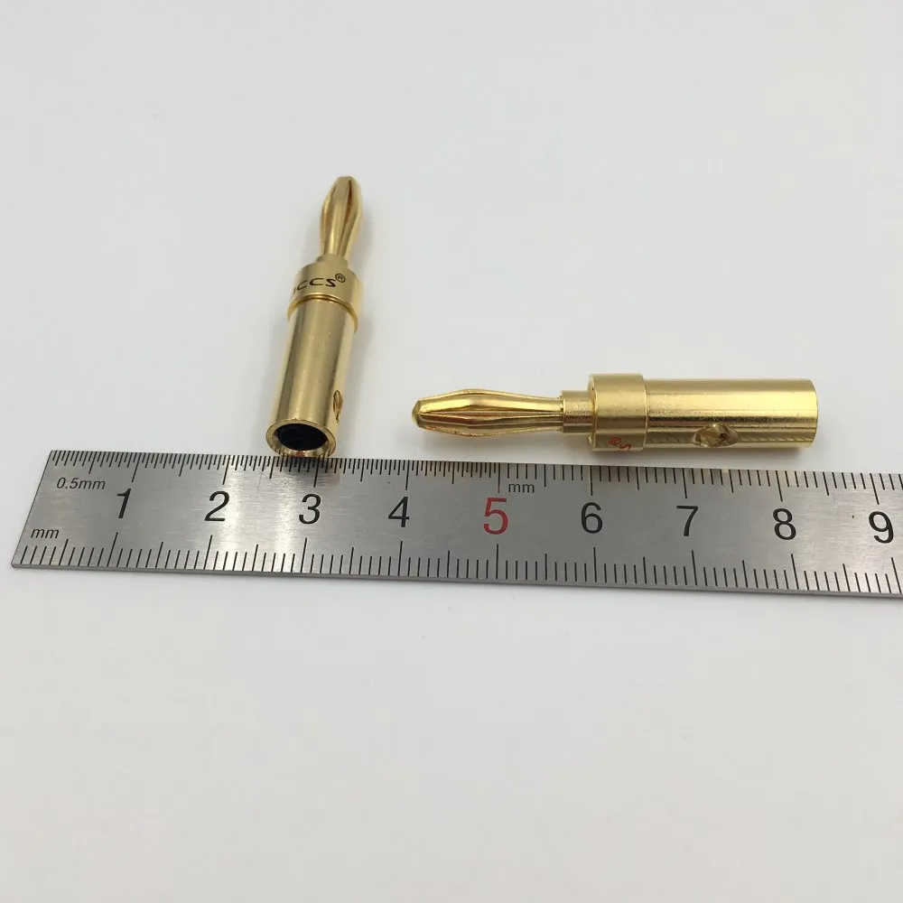 8 шт. позолоченный латунный Акустический кабель 4 мм разъем типа &quotбанан&quot|adapter