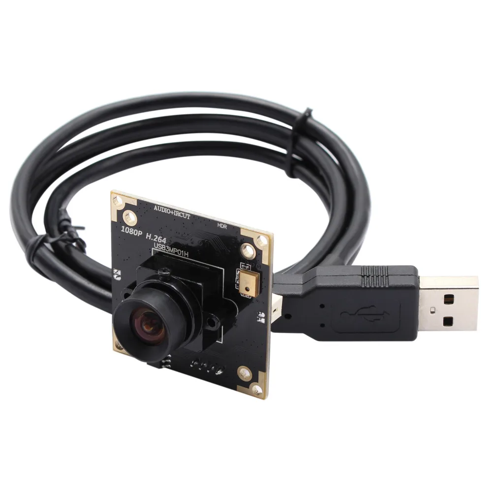Модуль камеры без искажений 3MP 2048X1536 WDR usb плата H.264/MJPEG/YUY2 Aptina AR0331 промышленная