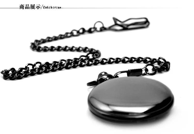 Черные Автоматические Механические карманные часы-скелетоны с отверстиями