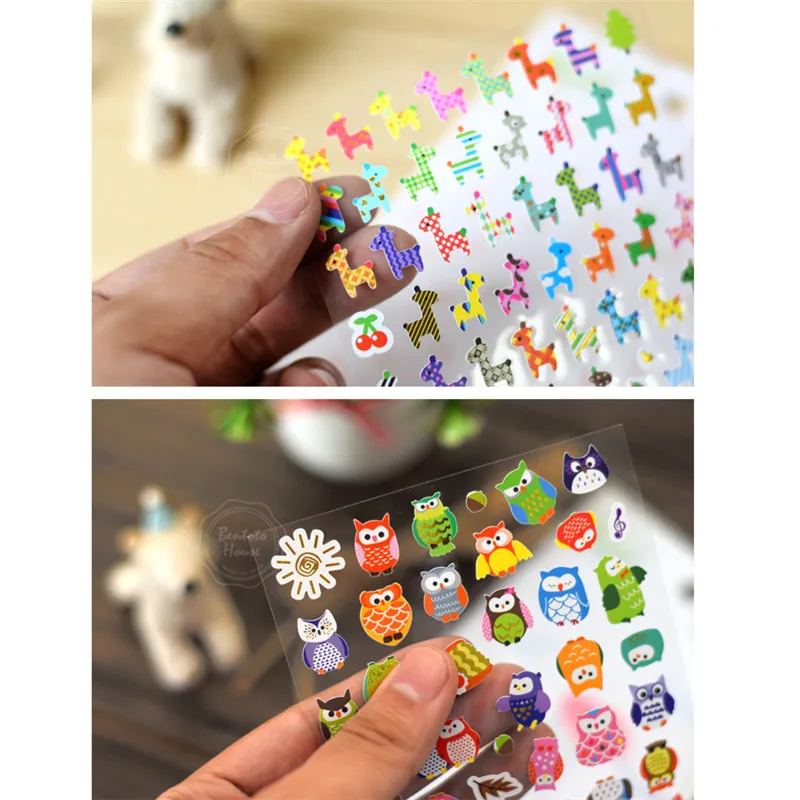one sheet Cute Kawaii Lovely Giraffe Cartoon Stickers Animal Sticker Decor For Notebook Scrapbook Mark Kids Toys | Игрушки и хобби