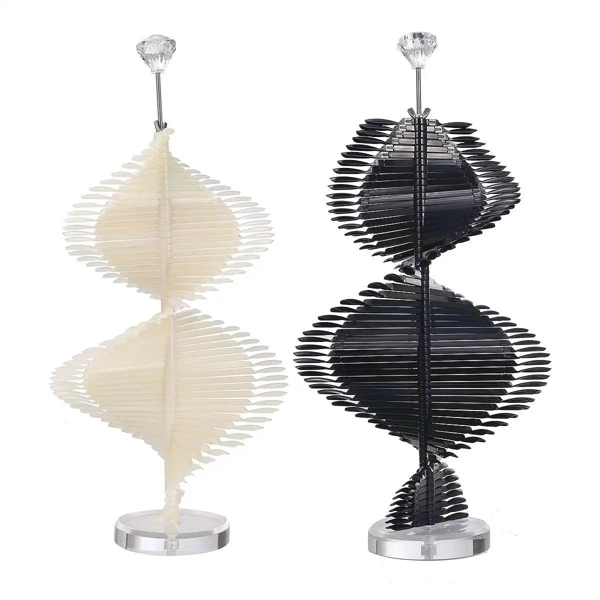 

120Pcs Color Spiral Display False Tips Card Rotary Style Showing Polish Sailboat Nail Art Tips Practice Stand Rack Salon Show