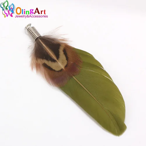 DC 10PCS 7CM 034 OlingArt красочные натуральные перья кисточки 10 шт. 7 см женские серьги браслет ожерелье DIY Изготовление ювелирных изделий брелок Подвески Новинка - Цвет: DC 10PCS 7CM 034