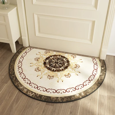

Semi-Circular Carpet Nordic Household Short Velvet Door Entry Entrance Absorbent Floor Mat