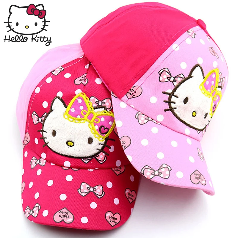 Hello Kitty Cartoon Children Caps Sport Design With Letter Embroidery Adjustable Baseball Hat Kids Baby Outdoor KT | Детская одежда и