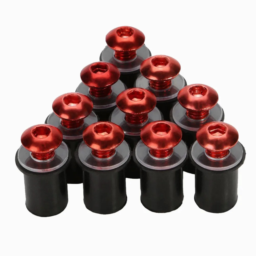

5mm 10PCS Motorcycle Windscreen Windshield Bolts Screws Nut Fastener For Honda CBR250 cb190r cbr1100xx varadero cb1100 steed 400