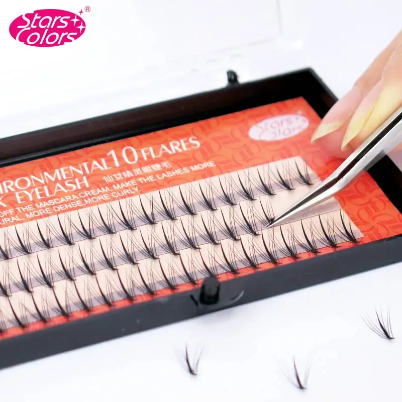 Высококачественные накладные ресницы Starscolors C Curl из искусственного шелка 8 12 мм 10D