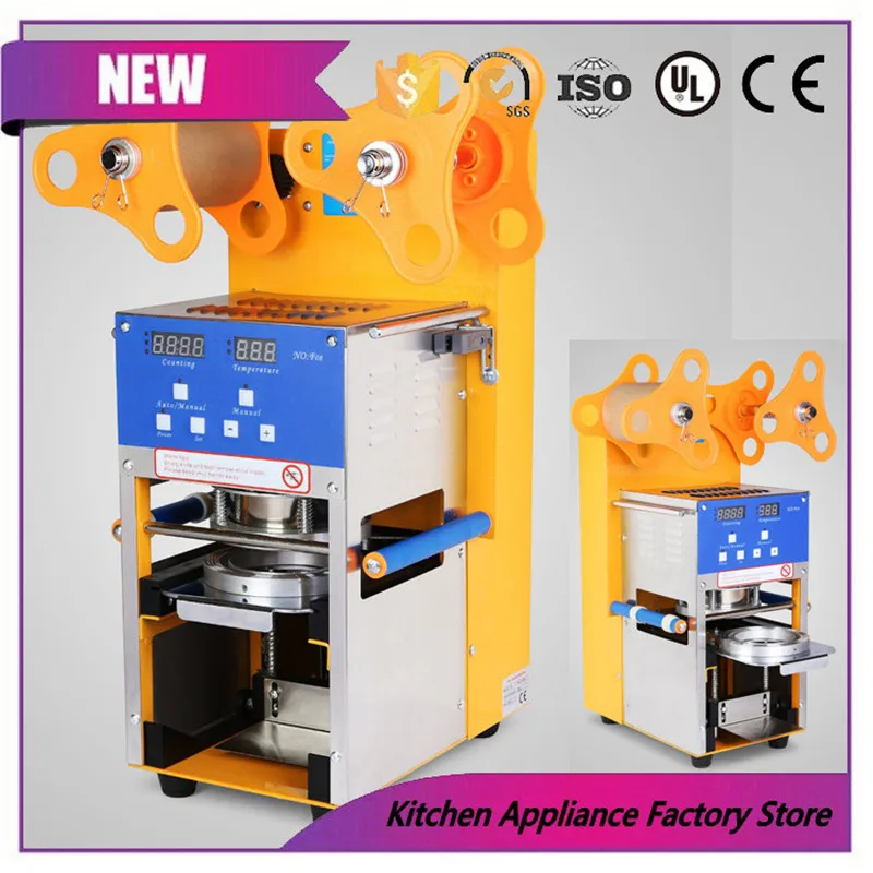 

110v 400W automatic cup sealing machine for juice Fully Automatic Plastic Bubble Tea Sealing Machine Cup Sealer Cup