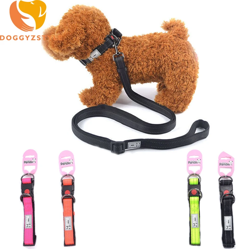Регулируемый ошейник для собак нейлоновый светоотражающий двойной аксессуары