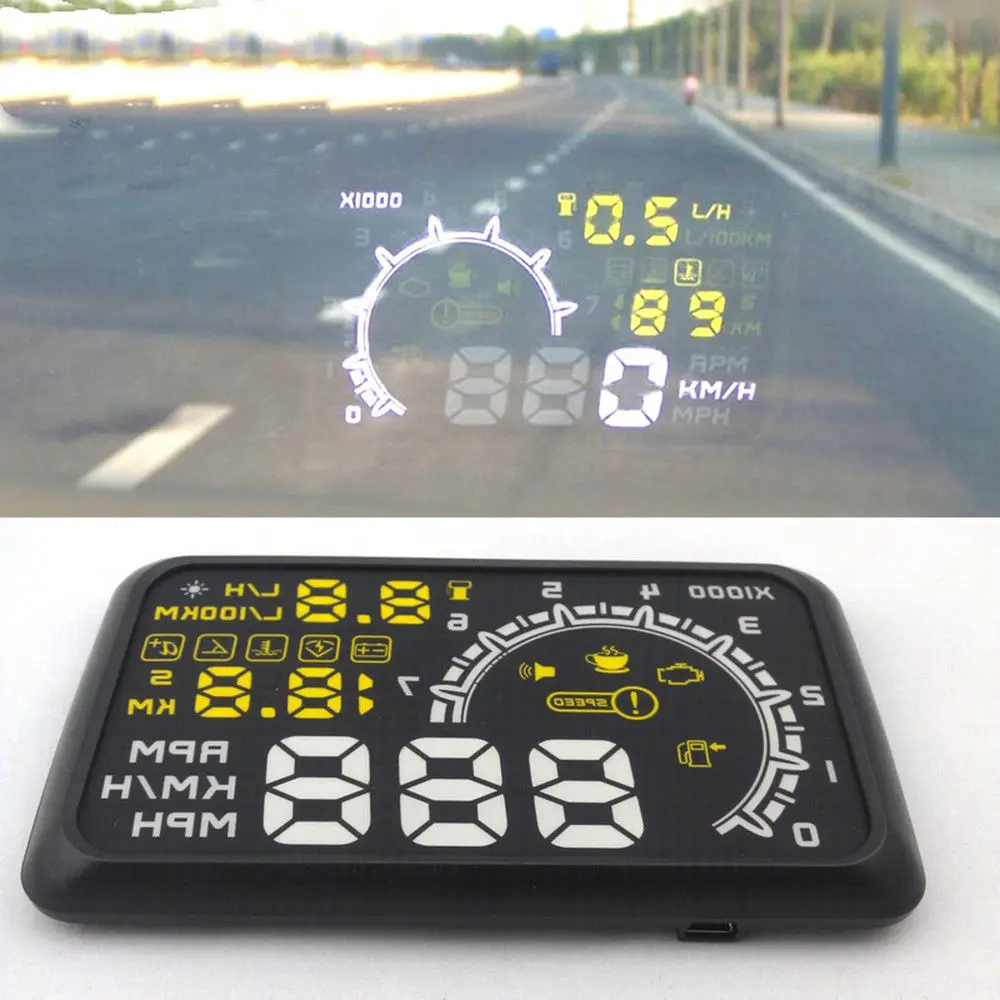 Автомобильный дисплей HUD OBD с разъемом OBD2 Интерфейс авто параметры вождения