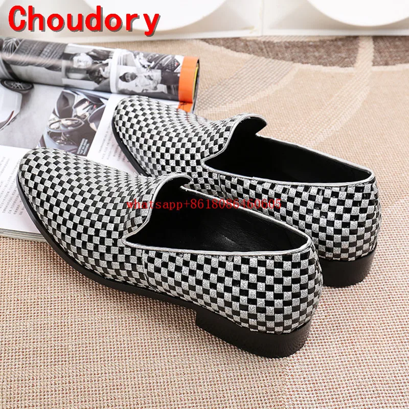 Черно-белые мужские туфли-оксфорды без шнуровки из натуральной кожи на скрытом