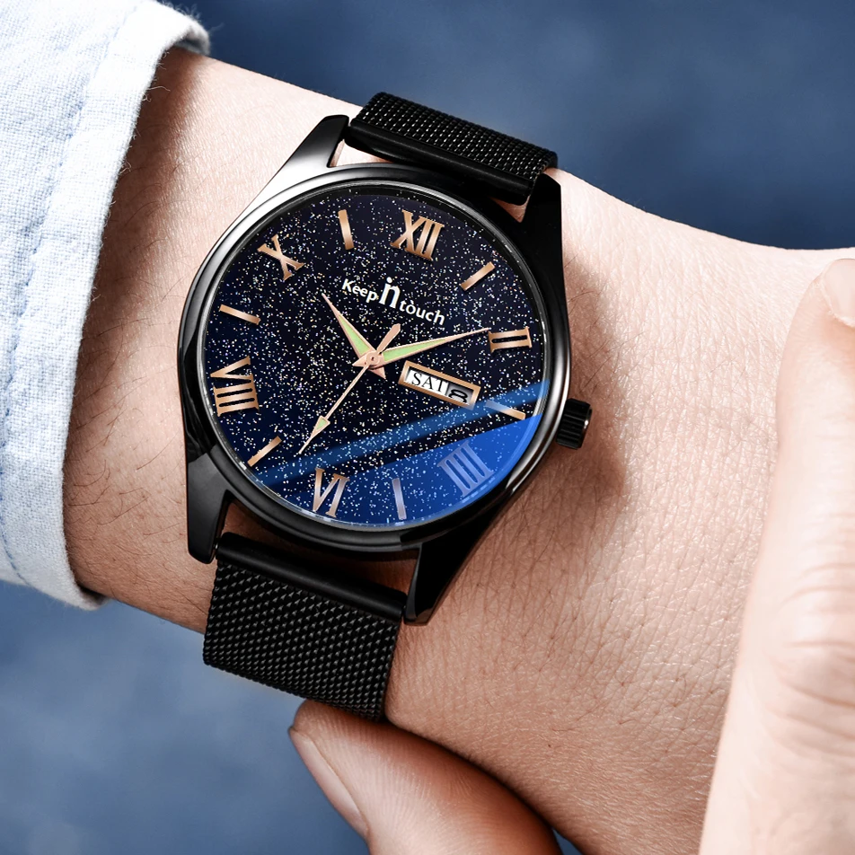 KEEP In Touch Топ Роскошный бренд мужские деловые часы водонепроницаемые аналоговые