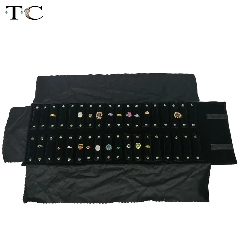 Новинка черный вельветовый органайзер для ювелирных изделий сумка путешествий