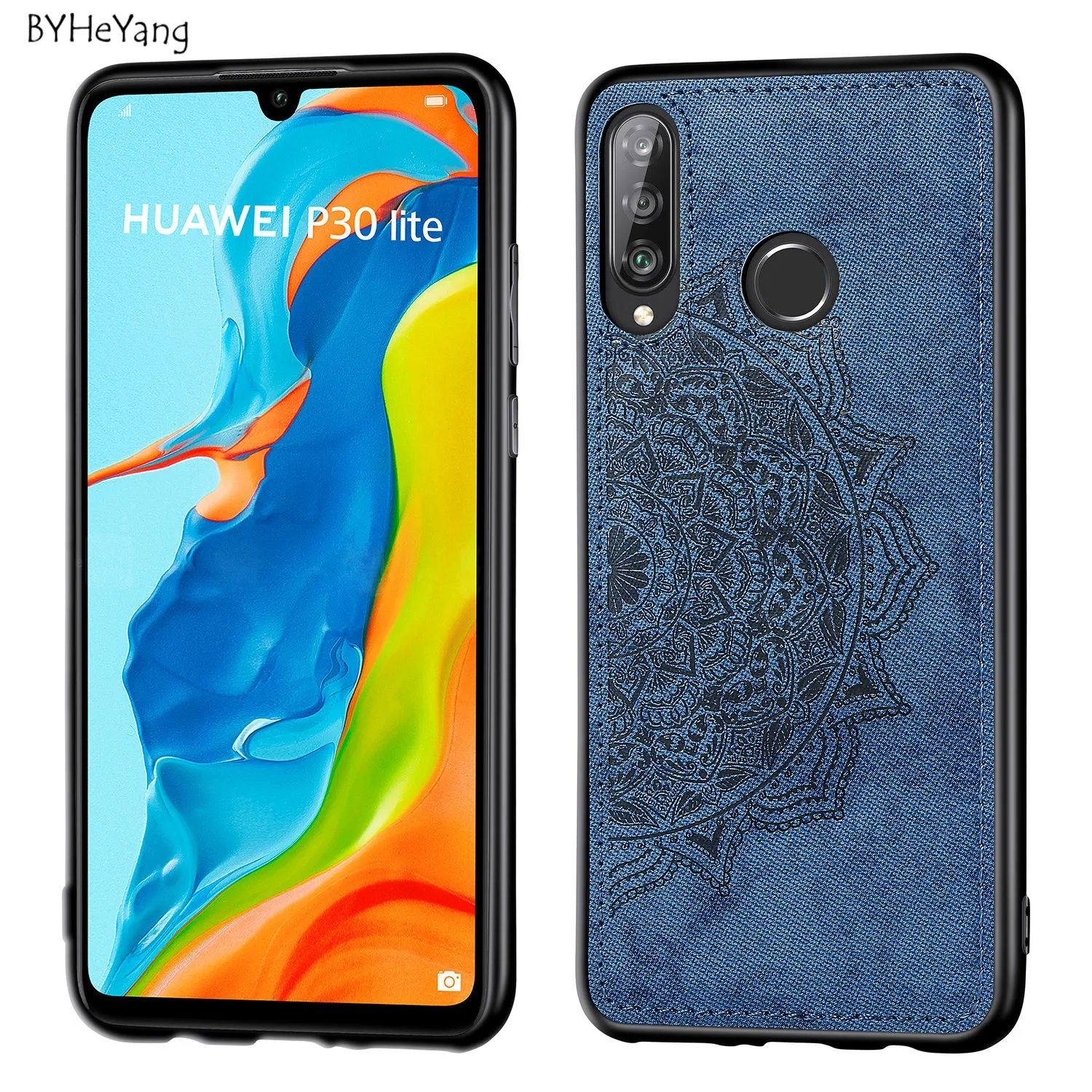 For Huawei P30 Lite Case Ultra Slim Business Fabric Cloth Soft Protect Cases Cover for P30Lite MAR-LX1M MAR-LX1 |