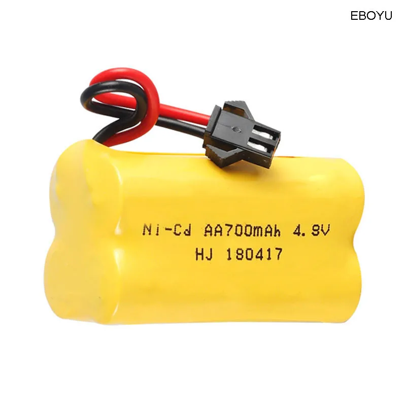 Аккумулятор EBOYU Ni-Cd AA 4 8 В 700 мА/ч с разъемом SM 2P для RC Bus школьный автобус F1 800 лодка |