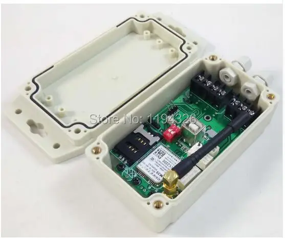 Водонепроницаемый контроллер GSM-бокс 2 входа детектора сигнала тревоги 1 реле выхода для отказа в поддержке переменного тока.